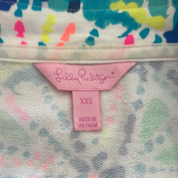 Lilly Pulitzer UPF Multicolored Skipper Popover Pink Blue - Picture 2 of 2